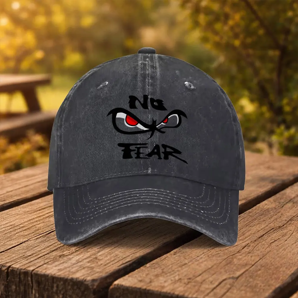 No Fear Print Baseball Cap, Unisex Fashion Duckbill Hat, Suitable for Outdoor Sports Fitness Travel And Outings, Multi-Color Opt