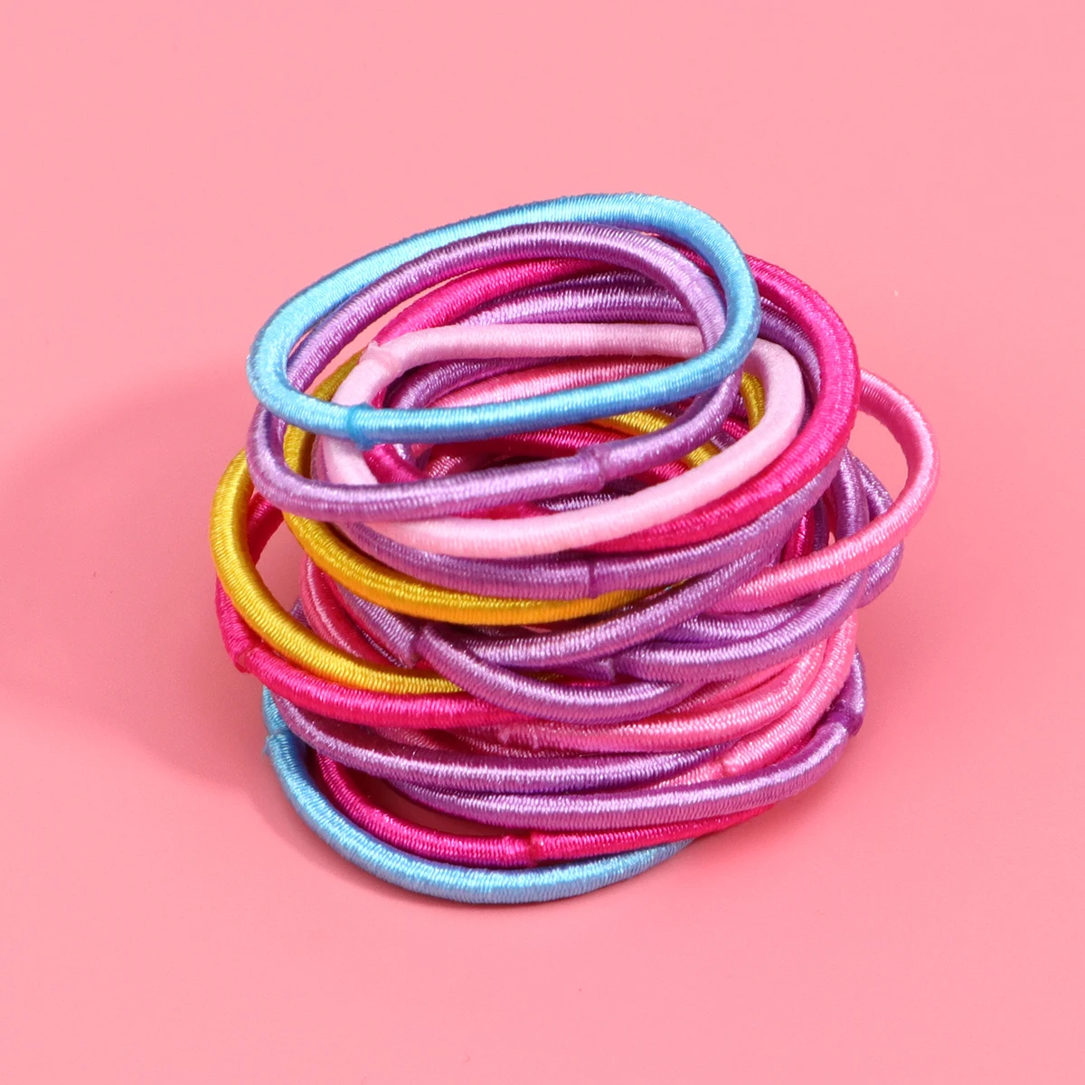 

100pcs Hair Tie Children Hair Rope Toddler Ponytail Holder Stretch Ring Multicolor Everyday Ponytail Holder Wear