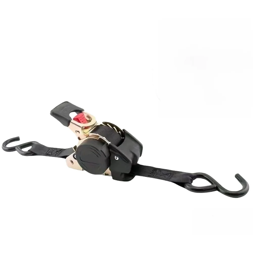 Automatic Retractable Tensioner Set 4 Pack for Car Motorcycle Truck Cargo Securing During Transport and Moving