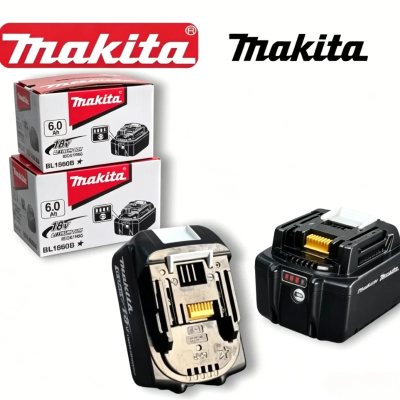 

Original Makita 18V 6.0Ah Power Tool Battery - BL1860 BL1850 BL1860B BL1850B LXT Rechargeable Li-ion Pack