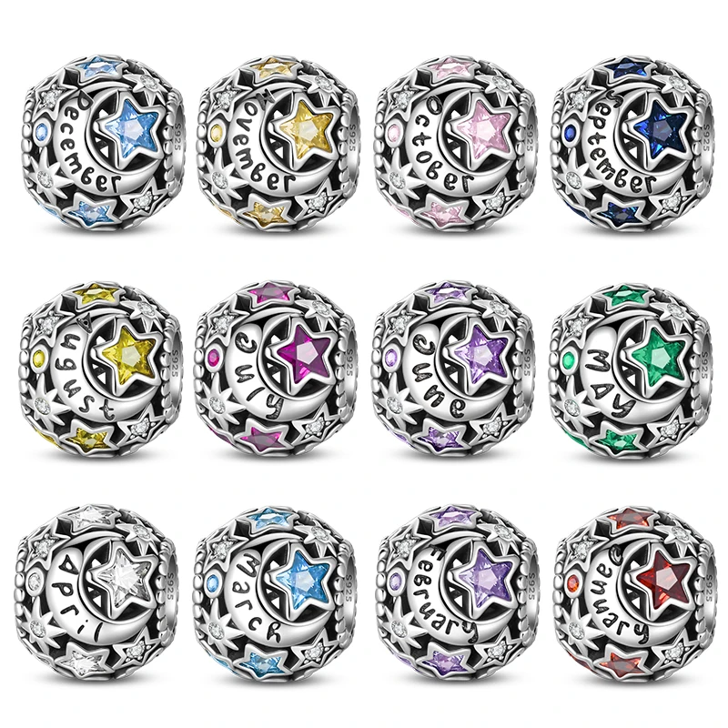 

Новинка в 12 камнях, красивые подвески, бусины, подходят для оригинального браслета 3 мм, серебро 925 пробы, женское ожерелье, подвески «сделай сам», ювелирные изделия, подарки