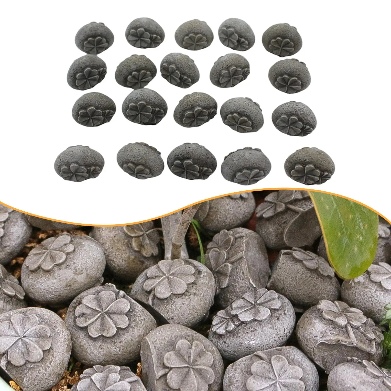 Artificial Garden Stones Decorative Resin Pebbles for Flower Pot Landscaping Garden Decor Surface Cover Accessories