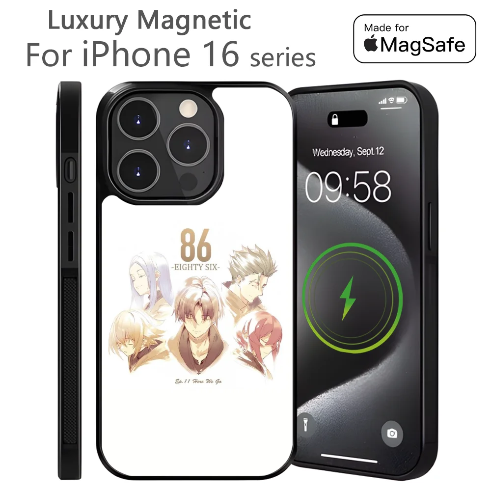 86 E-Eighty Six Anime Phone Case For iPhone 16 15 14 13 12 11 Pro Max Plus Mini Magnetic Magsafe Wireless Charging Cover