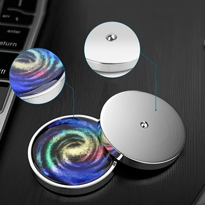 Stainless Decompress Star Gyro Toy Anti Stress Metal Fingertip Spinner Gyro Desk Toys Galaxy Star Rotation Stress Relief Toys