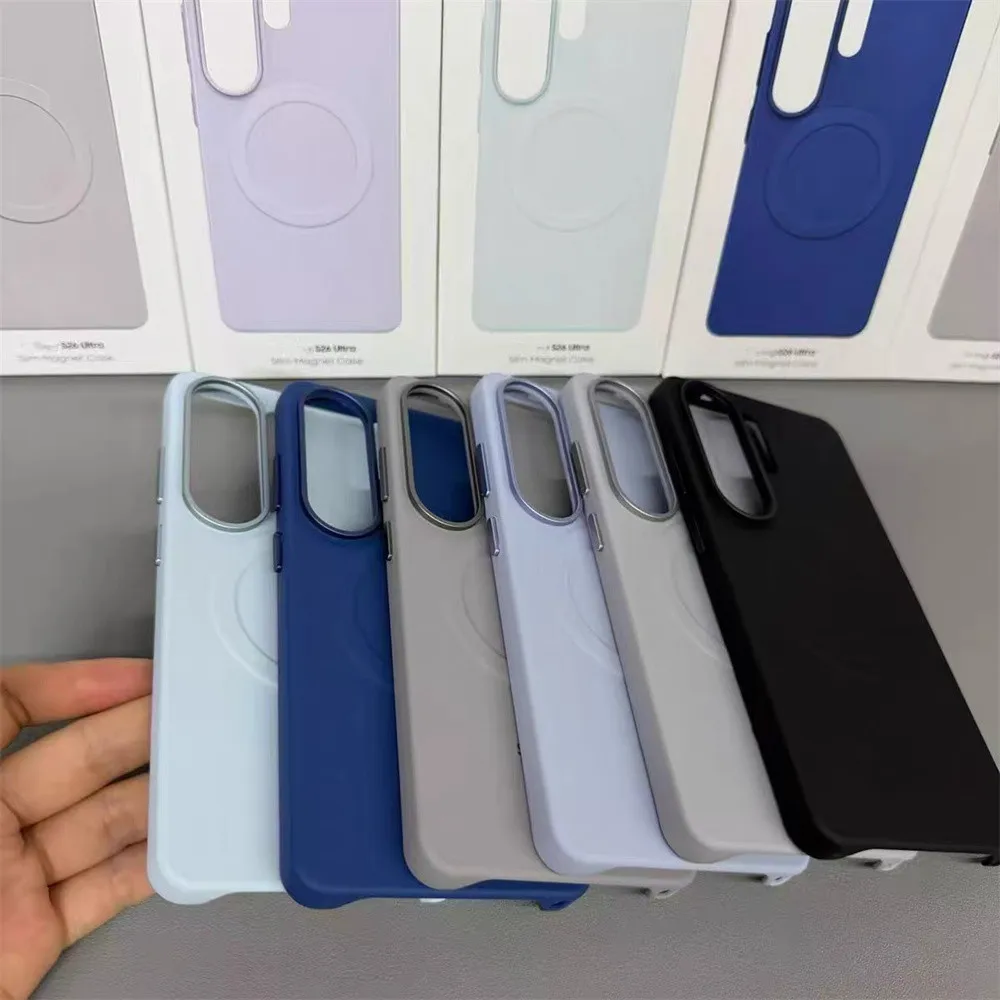 PC Magnet Case For Samsung Galaxy S26 Ultra S25 Ultra Magnetic Wireless Charging Cover Shockproof Plastic Back Protective Shell