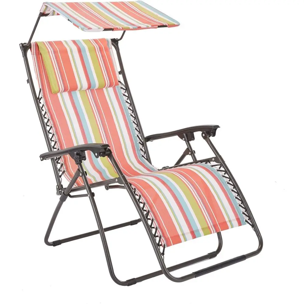 

Outdoor Zero Gravity Chair with 350 lbs Capacity, Multi-Stripe Pattern, Patio Lounger
