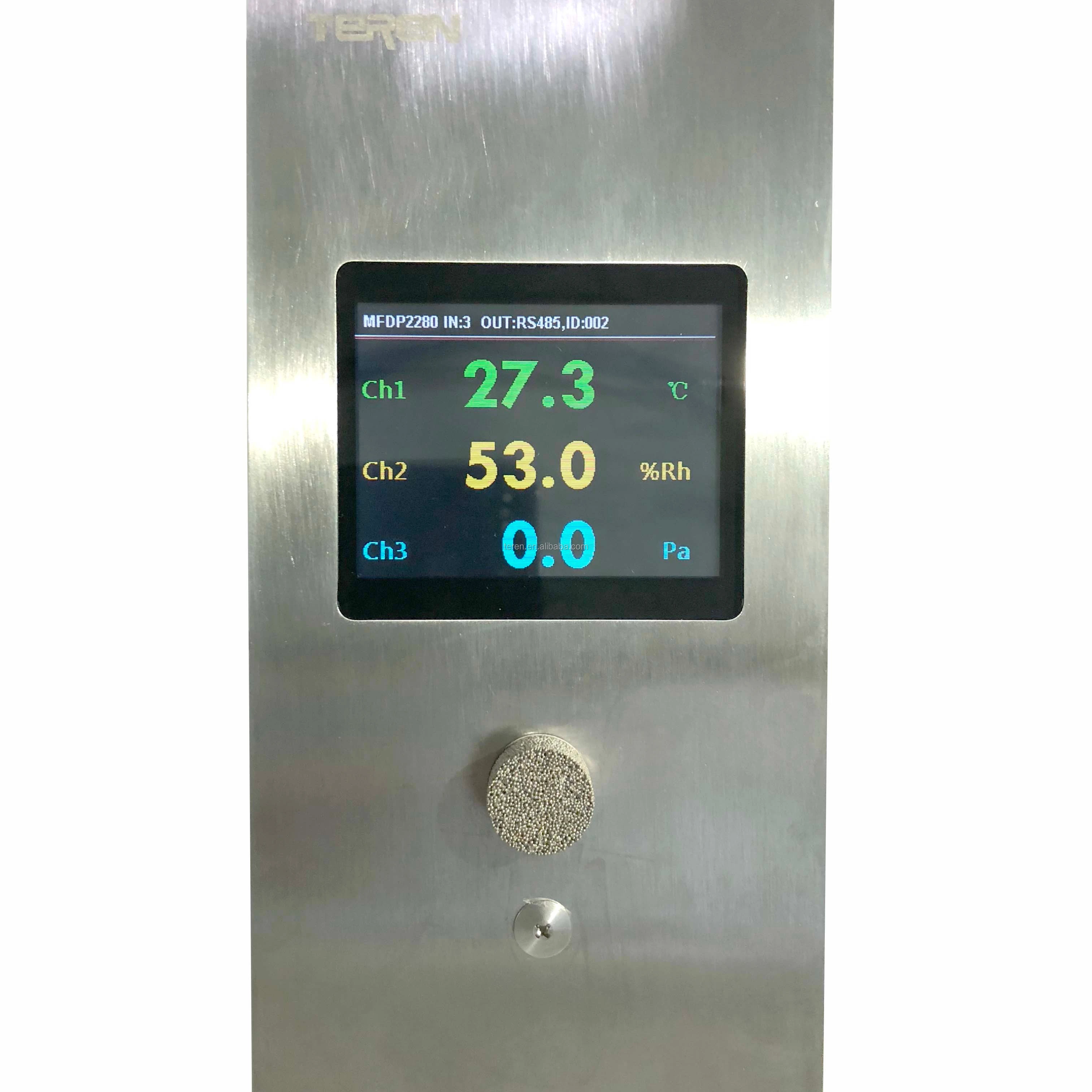 Multi Function 3.2'' Color TFT LCD Display Unit With Transmitter For Temperature/humidity/Diff.Pressure Measuring