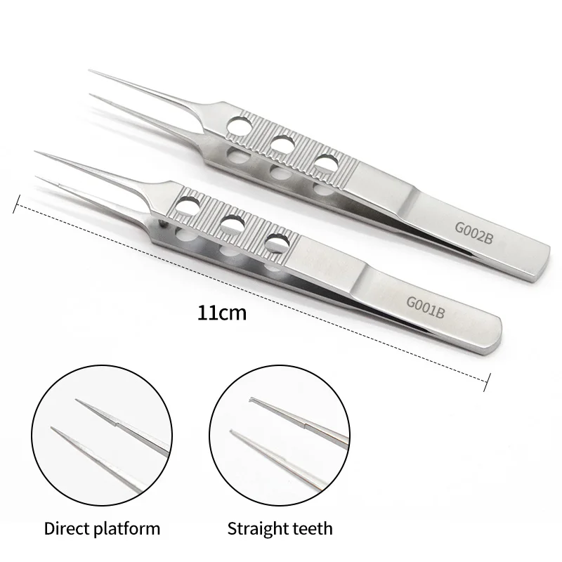 11 ซม.ไทเทเนียมคีม ophthalmic Micro SCISSOR Tweezer ไทเทเนียม microsurgical Instruments ตาคีม ophthalmic