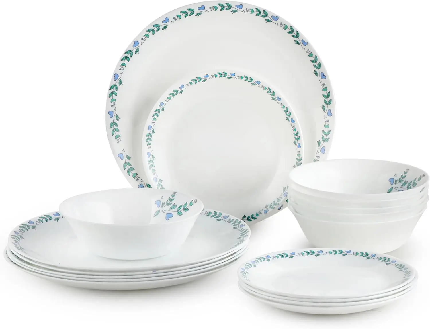 

Regal Dinnerware Set of 18 pieces, Service for 6, Chip & Scratch Resistant, Lightweight Round Plates and Bowls Set, Micr