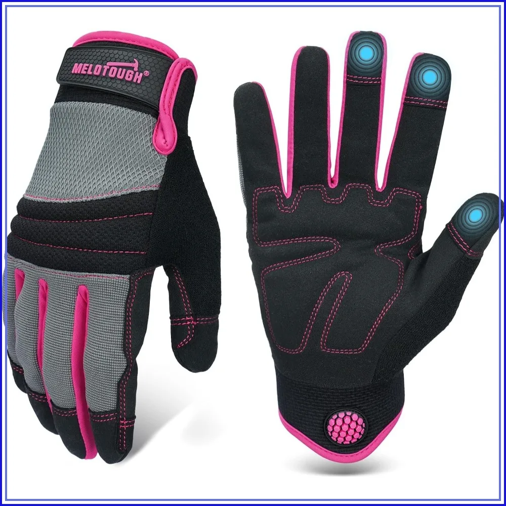 Work Gloves for Men Women, Safety Gloves for Mechanic Garden Yard Warehouse, Touch Screen Working Gloves