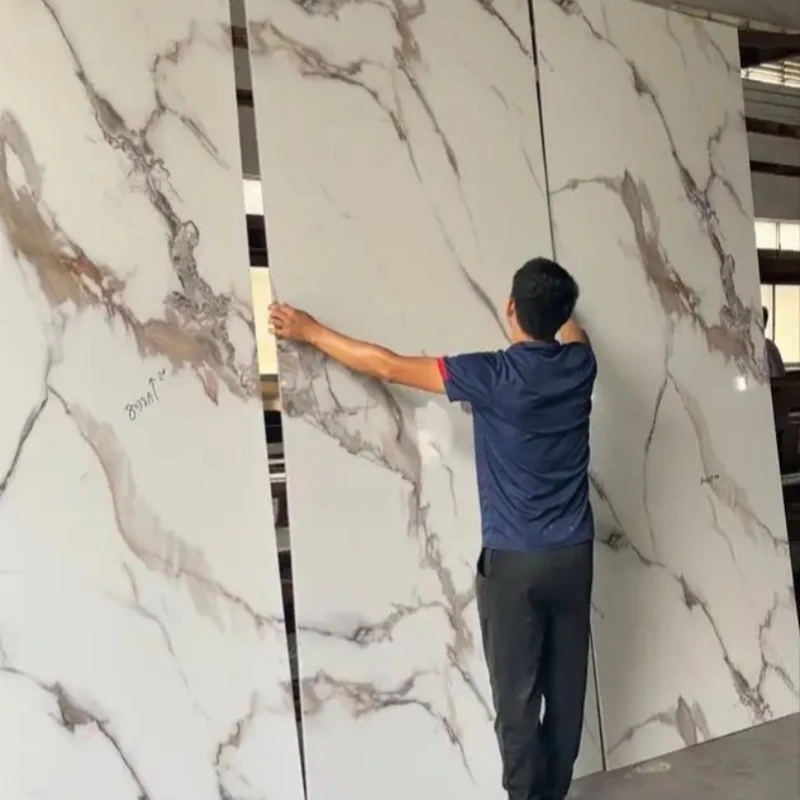 2026 High Glossy Wear-resistant Uv Sheet Wall Panel Spc Wall Panel Waterproof  Marble  Pvc Wall Panelpromote sales
