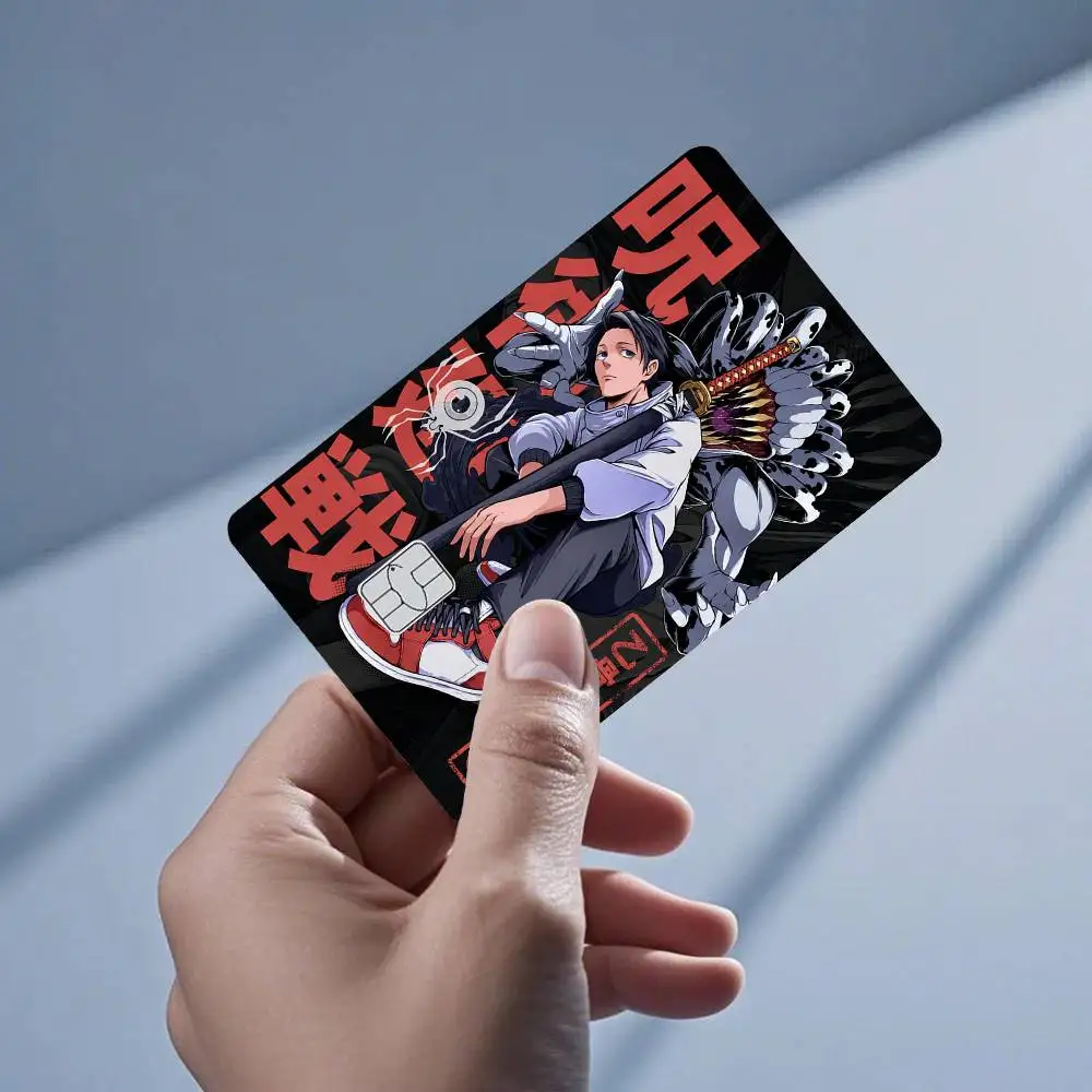 

Anime O-Okkotsu Yuta 4pcs 1Set Film Skin for Debit Credit Bank Visa Card Decal Cover
