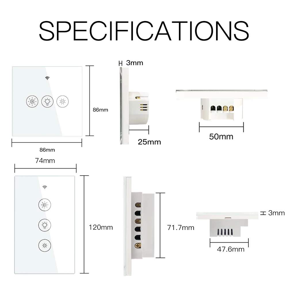 MOES New WiFi RF Smart Light Dimmer Switch 2/3Way Smart Life/Tuya APP Remote Control Works with Alexa Google Voice Assistants image 6