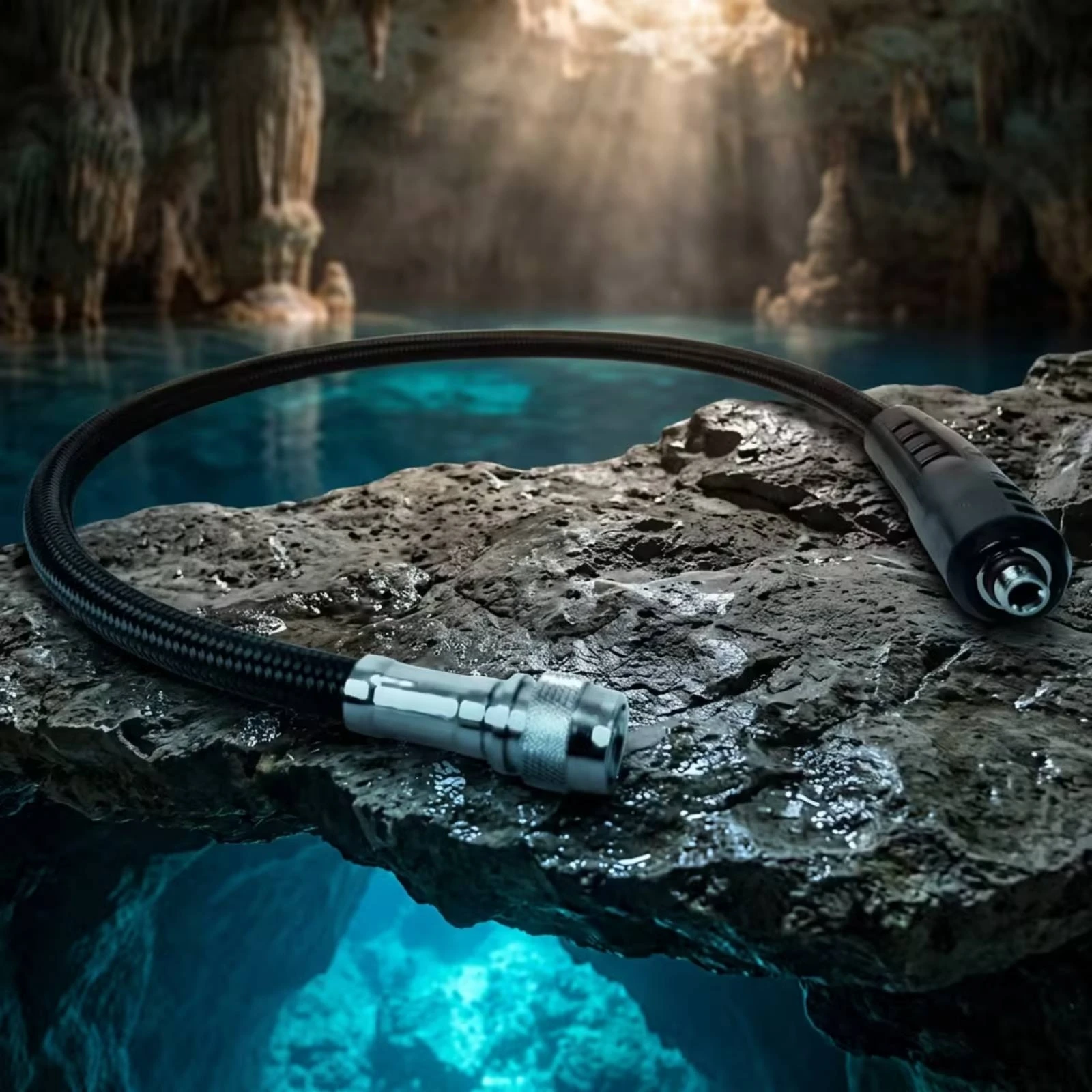 Scuba BCD Inflator Hose Flexible Braided BCD Hose with Safeguarding Sleeve Long-Lasting Snag-Proof view 6