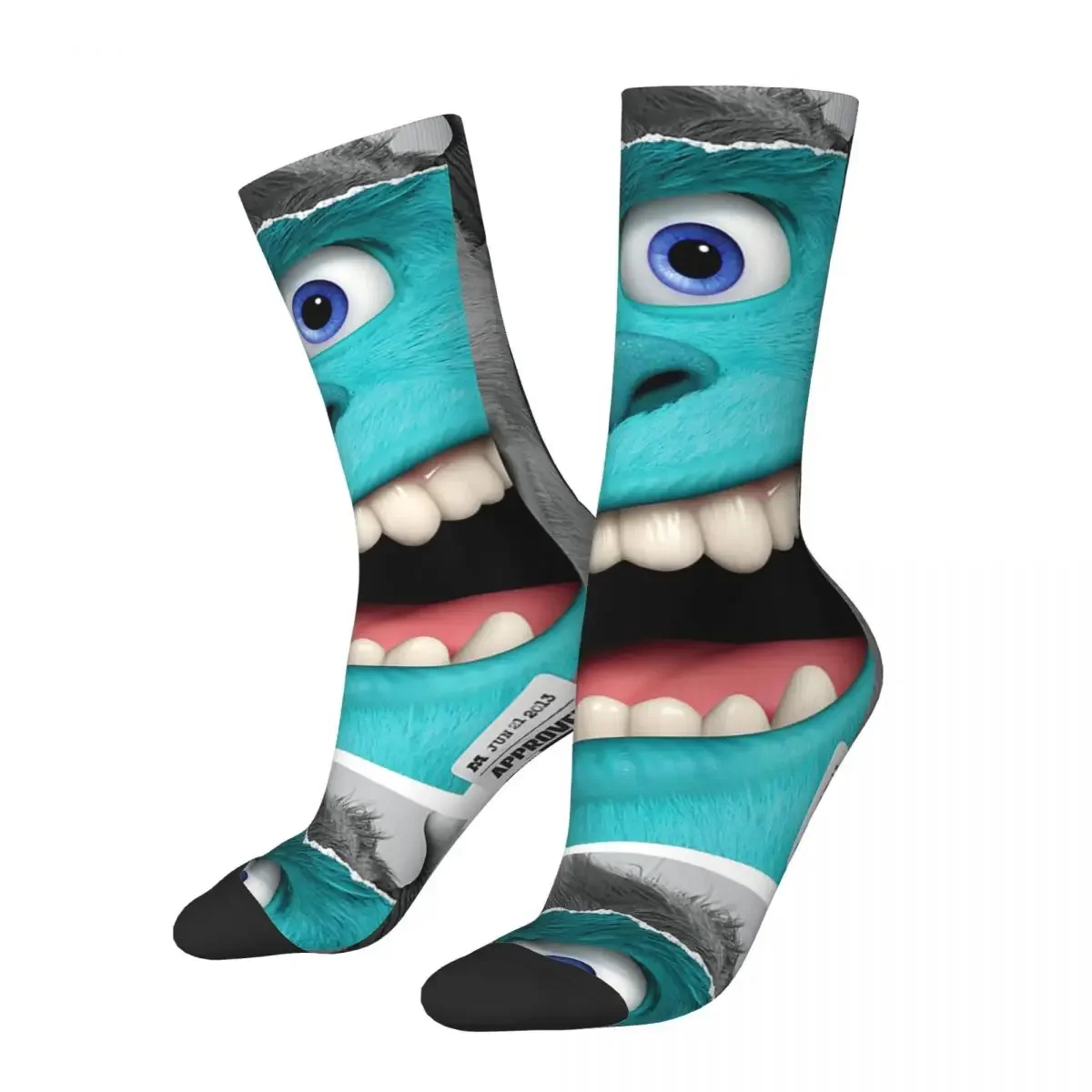 Male Men Socks Harajuku Monsters Inc. Sulley Top Scarer Sock Polyester Skateboard Women's Socks Spring Summer Autumn Winter