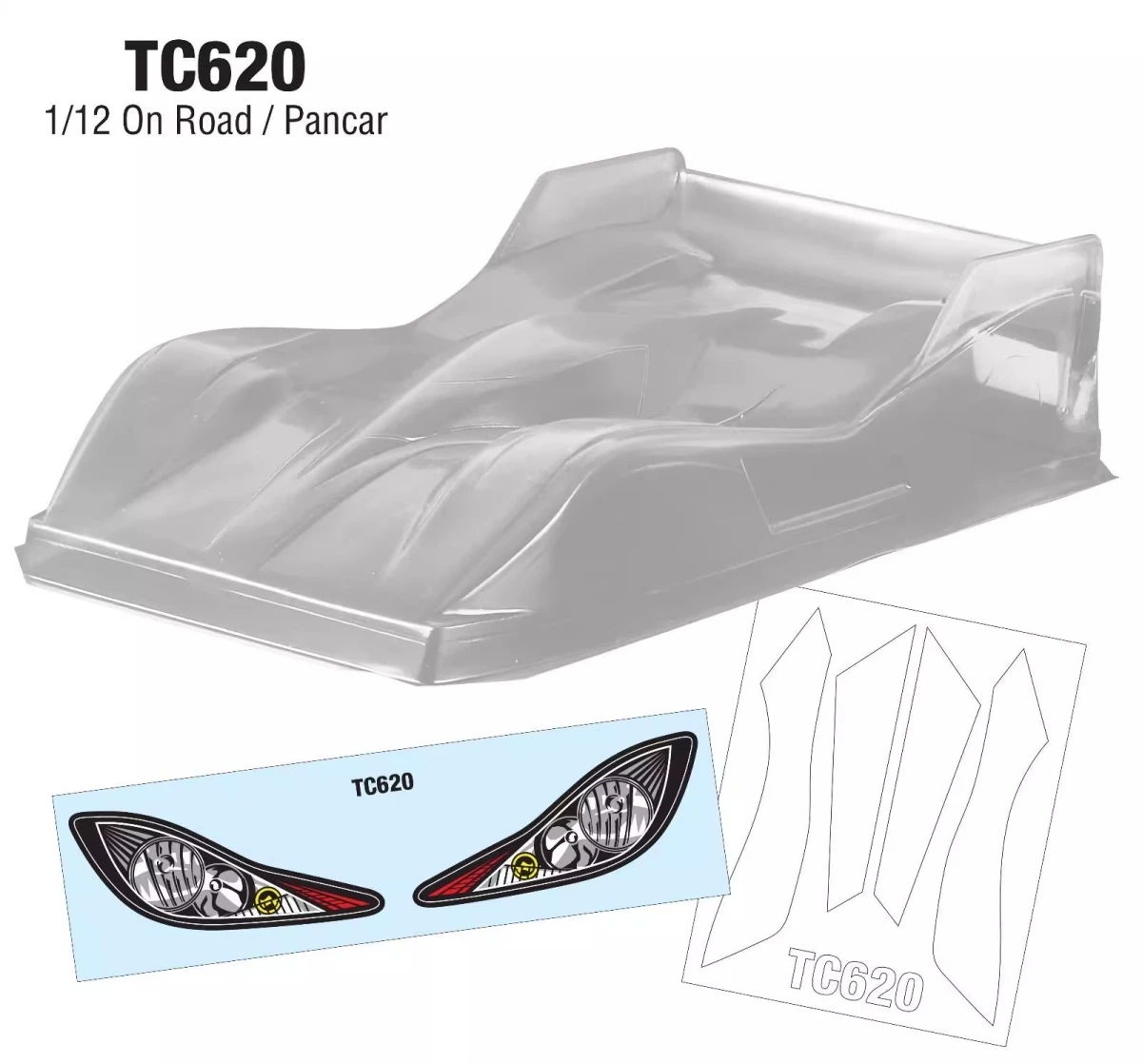 

TC620 1/12 on road pan car body shell