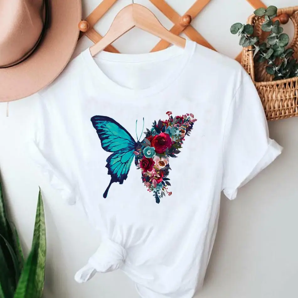 Colorful Butterfly Iron On Transfer For Clothing DIY Washable Heat Sticker On T-shirt Beautiful Design Patch On Clothes Applique