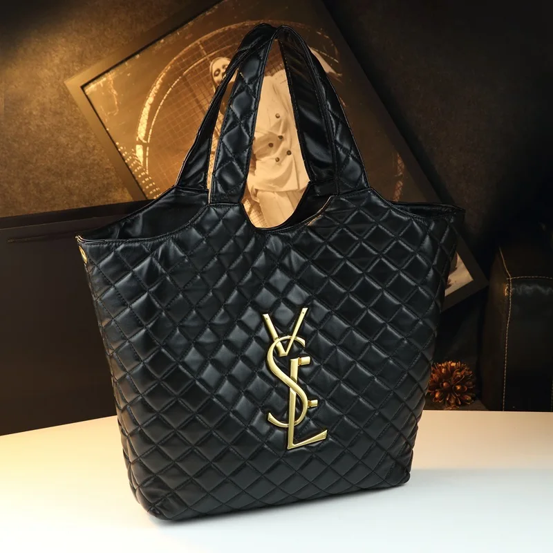 

Sleek Genuine Leather Tote Bag for Women Lightweight Large Capacity with Organizer Insert Fashion Work Travel Shoulder Bag