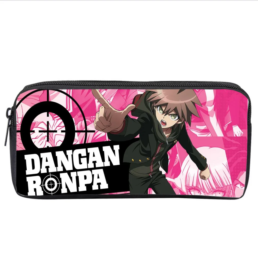 

anime Danganronpa Student pencil case boys girls Cartoon pencil Bag teenager Zipper Handbag Women Cosmetic Case Makeup Bag