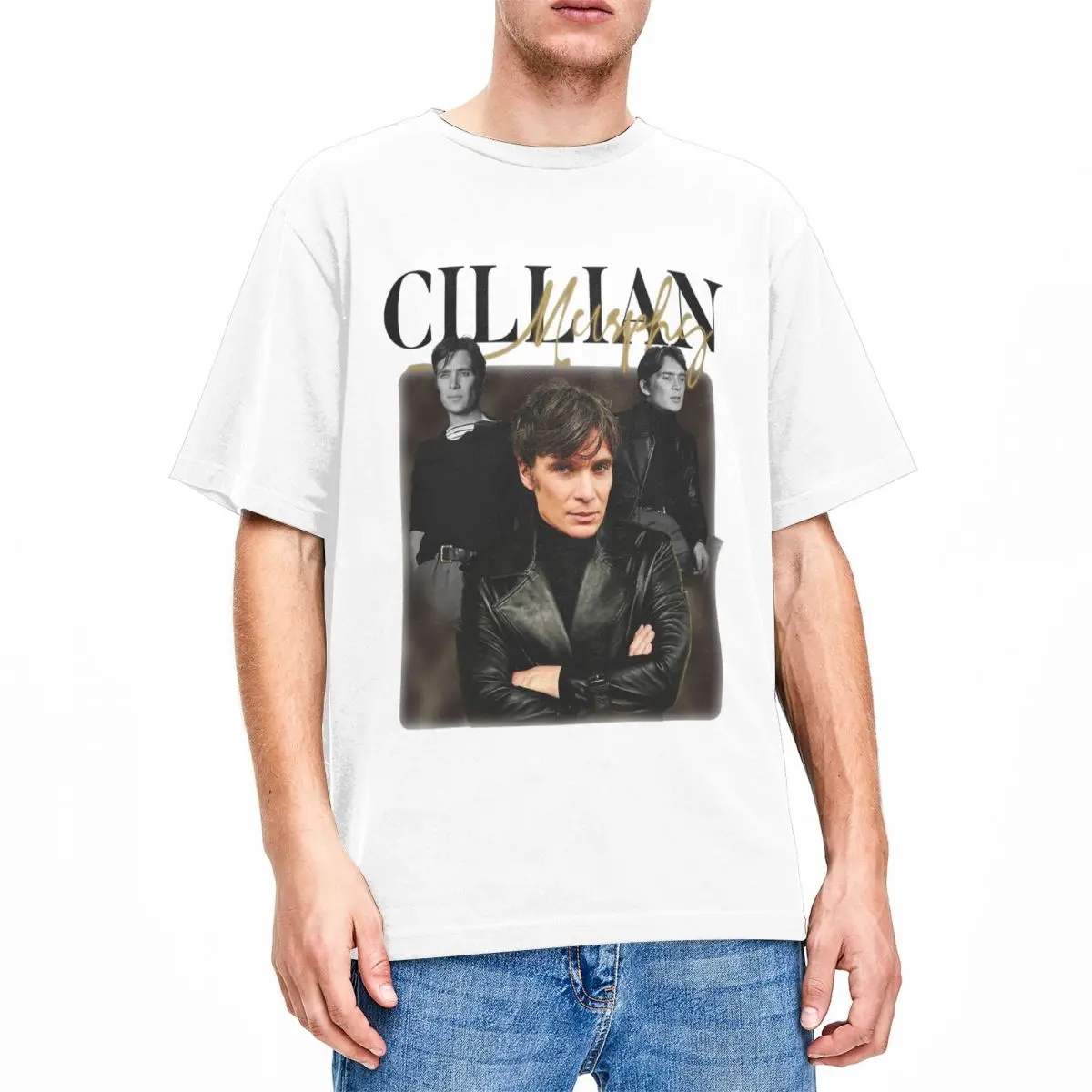 Cillian Murphy Shirt Accessories Men Women Pure Cotton Crazy Tee Shirt Short Sleeve Clothing Gift Idea