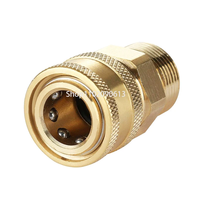 High Pressure Washer Copper Connector Adapter M22 Male 1/4\