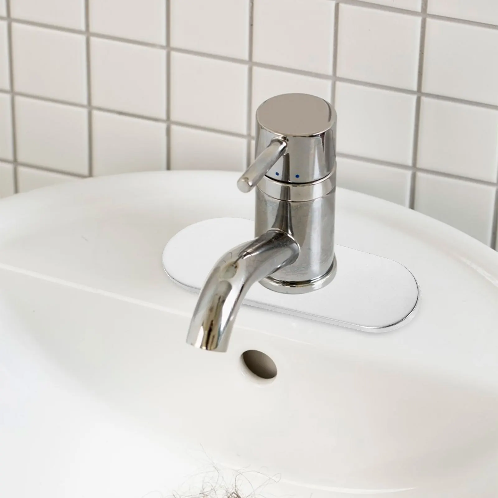 주방 수도꼭지 구멍 커버 스테인리스 스틸 데크 플레이트 매끄러운 마감 버 없음 내마모성 가정용 싱크대 공급 교체에 이상적