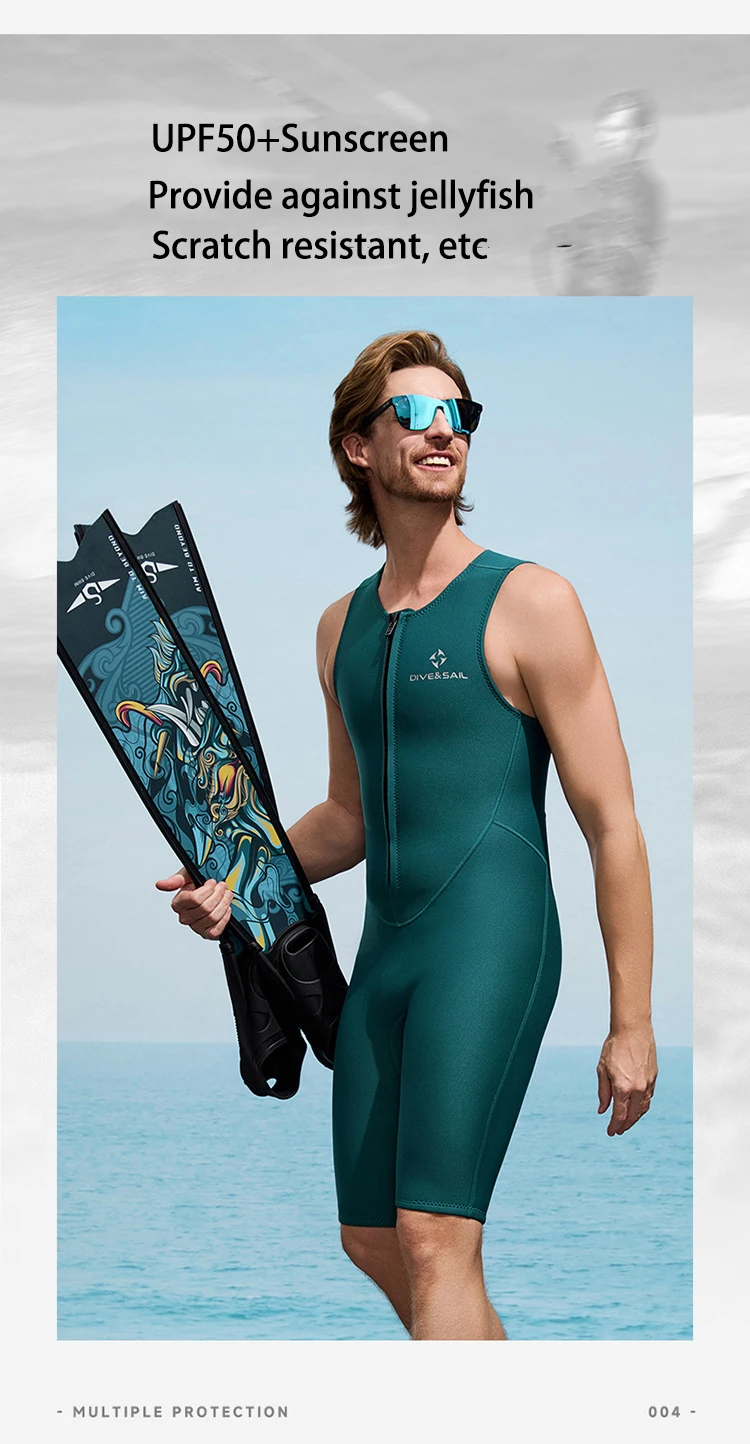 2 mm Neopren-Weste, Neoprenanzüge, einteiliger Neoprenanzug, Reißverschluss vorne, ärmellos, Shorty-Tauchanzug für Herren und Damen, Schnorcheln, Surfen, Badeanzüge – Detail 5