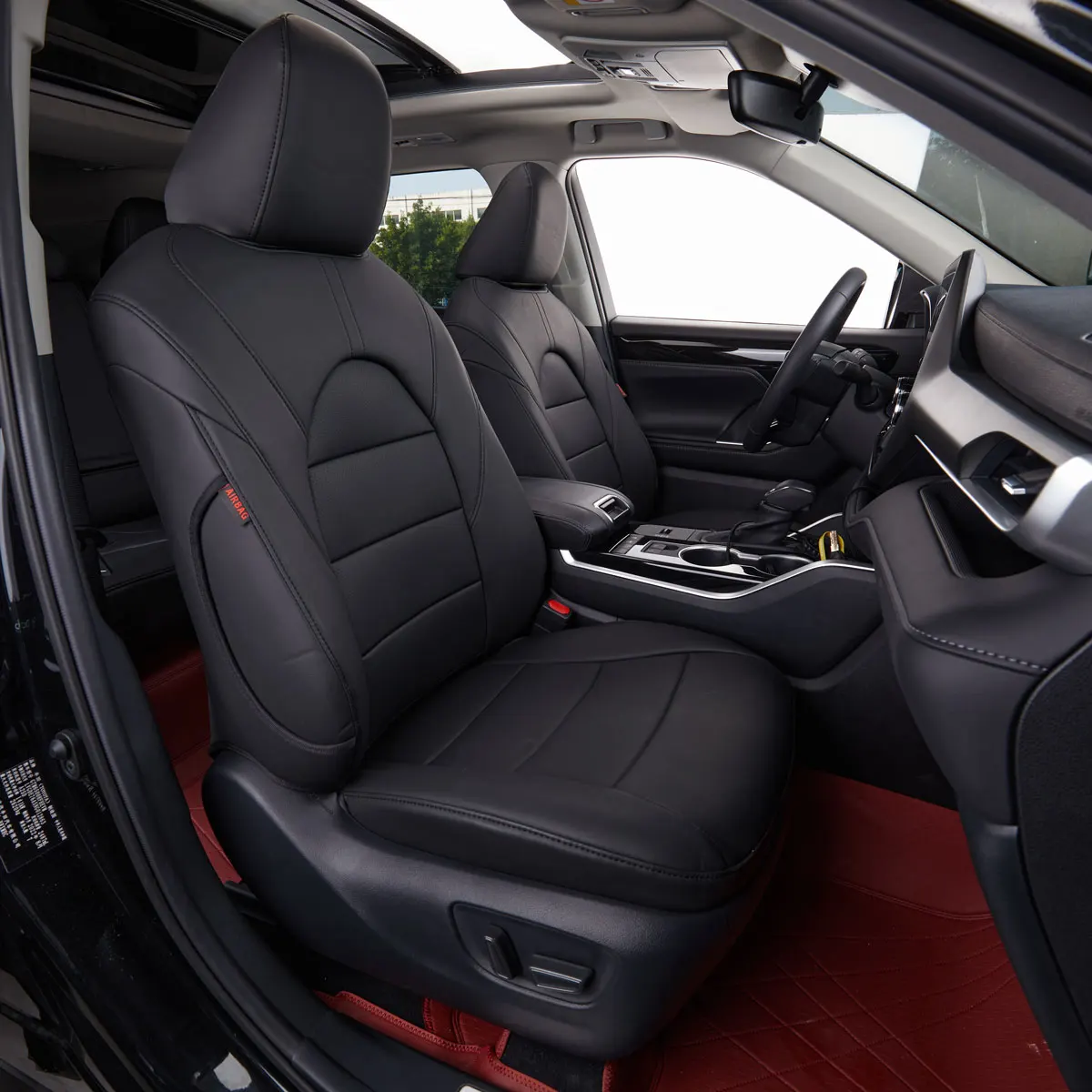 EKR Car Seat Covers for Toyota Grand Highlander Custom Fit for Highlander 2014-2026 LE/XLE/Limited/Platinum Etc. 7/8 Seats Waterproof Full Set Seat Protector