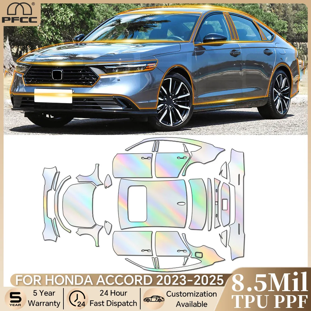 

For Honda Accord 2023-2025 Pre-cut PPF Bra 8.5Mil TPU Anti-scratch Paint Protection Film Clear Kit Resistant Invisible Cover