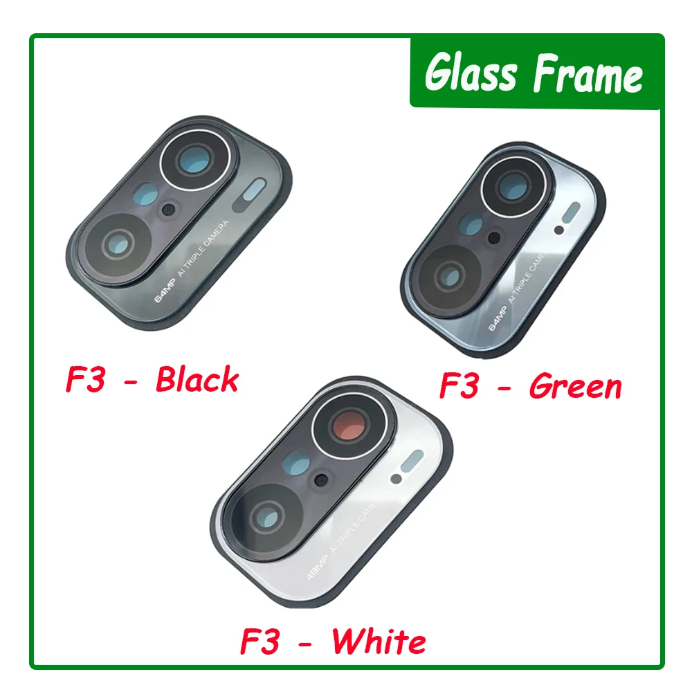 Housing Back Rear Camera Glass Lens With Cover Frame Holder For Xiaomi Poco F3 / For Redmi K40 Back Rear Camera Glass Lens