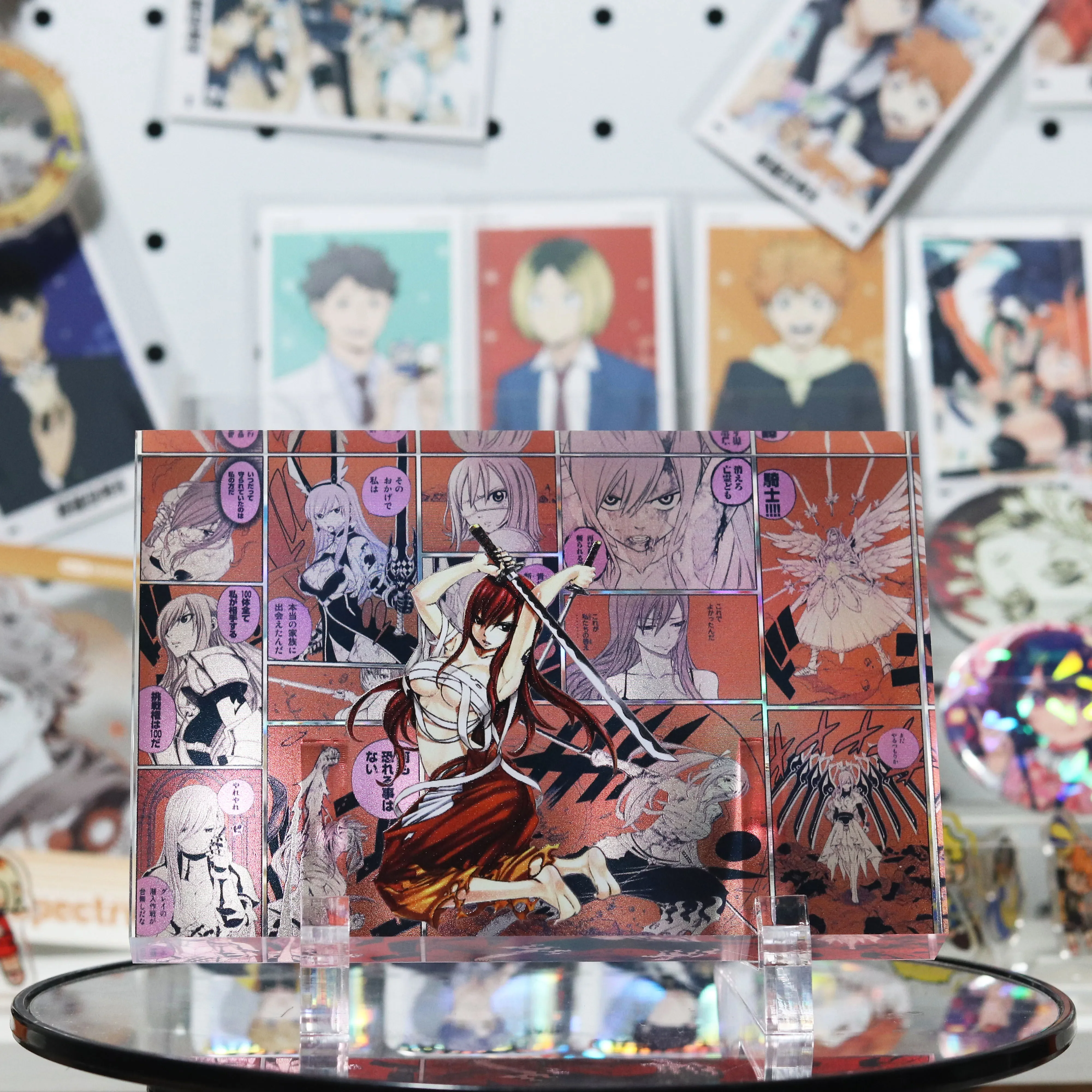 FAIRY TAIL Natsu Lucy Erza Gray Wendy Acrylic Stand Card Peripheral Products Armin Titan Animation Derivatives Holiday Gifts