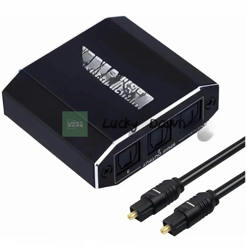 

Цифровой SPDIF Toslink оптоволоконный аудиоразветвитель 1 в 3 выхода 1x3 с оптическим кабелем для Dolby Digital DTS 5,1 PCM LPCM