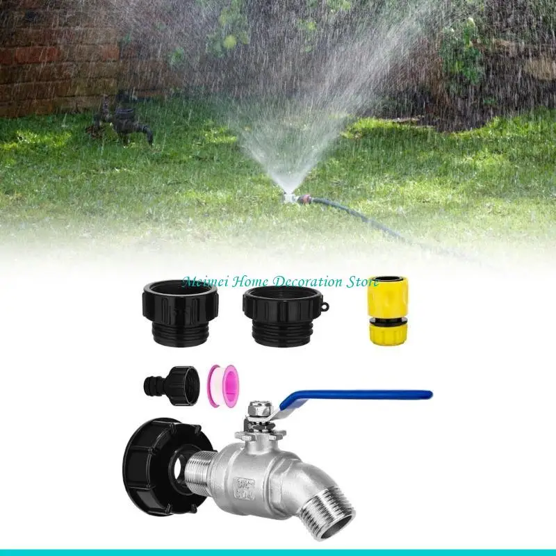 H7BF Thread Water Faucet Fish Tanks Tap Adapter Assembly Drainage Faucet Aquarium Valves Garden Accessories Aluminum Texture