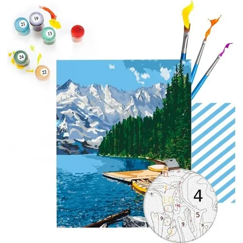 Tabdiko Painting By Numbers Hobby Set Sea and Boats 40x50 cm