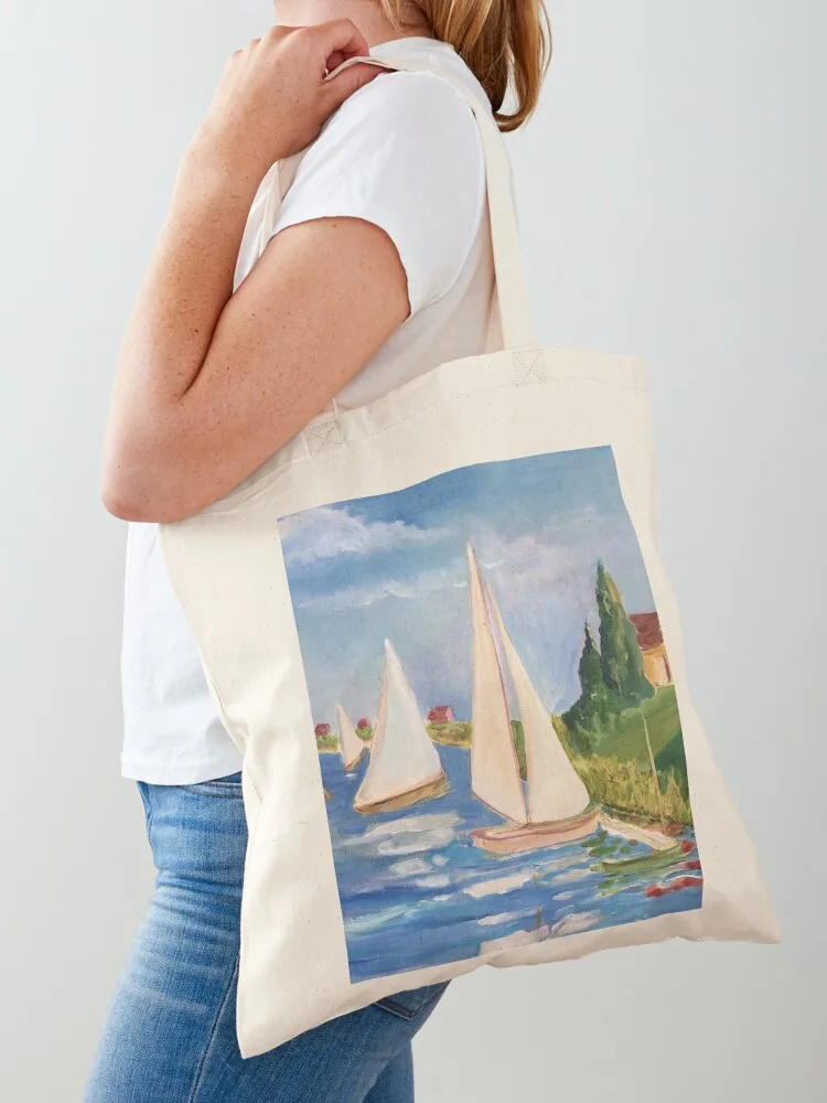 

Monet's Boats Tote Bag Gift bag tote bag men custom bags cute pouch