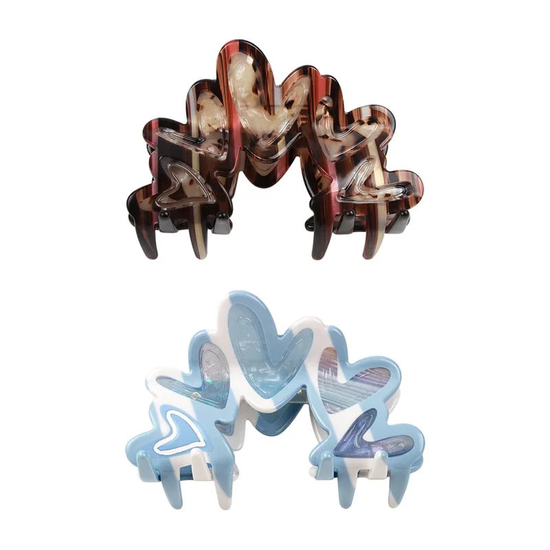 高級フランスデザインのハート型ヘアクロウ、女性・女の子向け手作りヘアジュエリー装飾アクセサリー-オフィス・キャリア・結婚式用