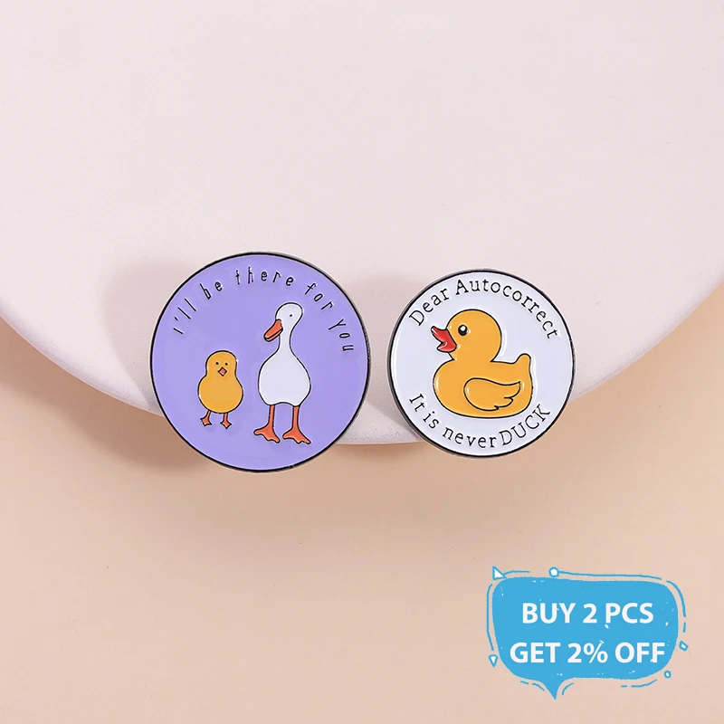 I'll Be There For You TV Show Enamel Pin Dear Autocorrect It is Never Duck Brooches Lapel Badge Jewelry Gifts For Best Friends