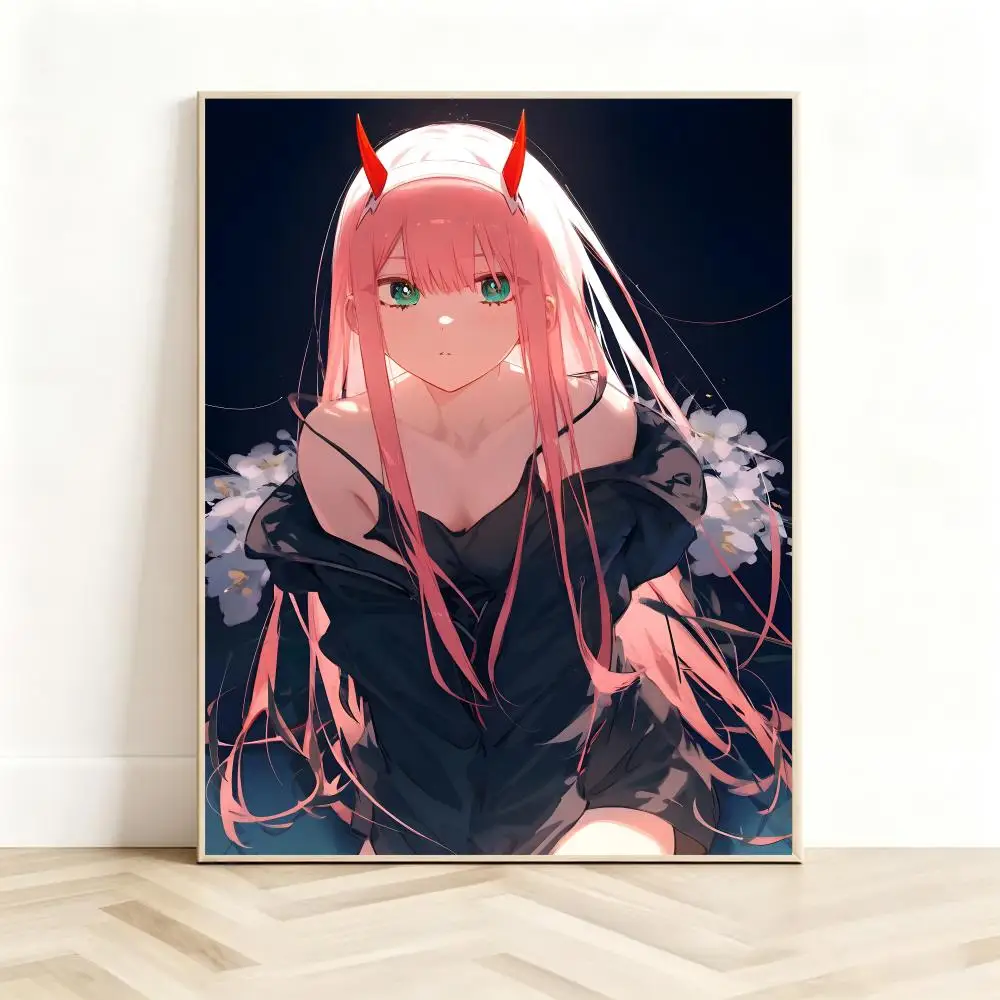 Dramatic Anime D-Darling in the Franxx Poster Classic Self-Adhesive PP Wall Sticker for Living Room Bar Decor Gift