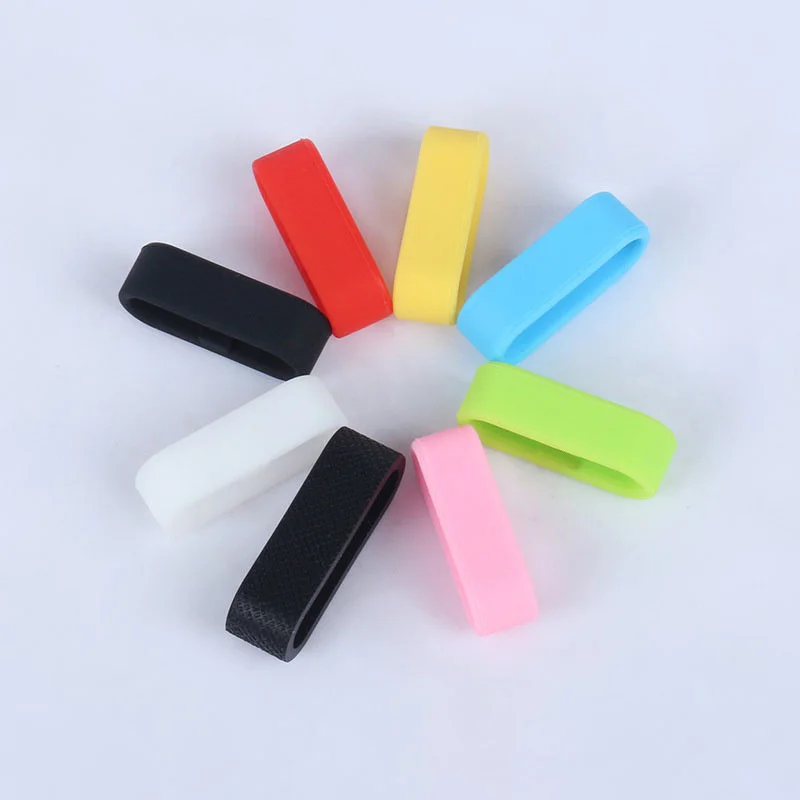 4pcs Watchband Loop Silicone Watch Strap Ring Colorful 12 14 16 17 18 19 20 22 24 26mm Rubber Holder Locker Keeper Accessories