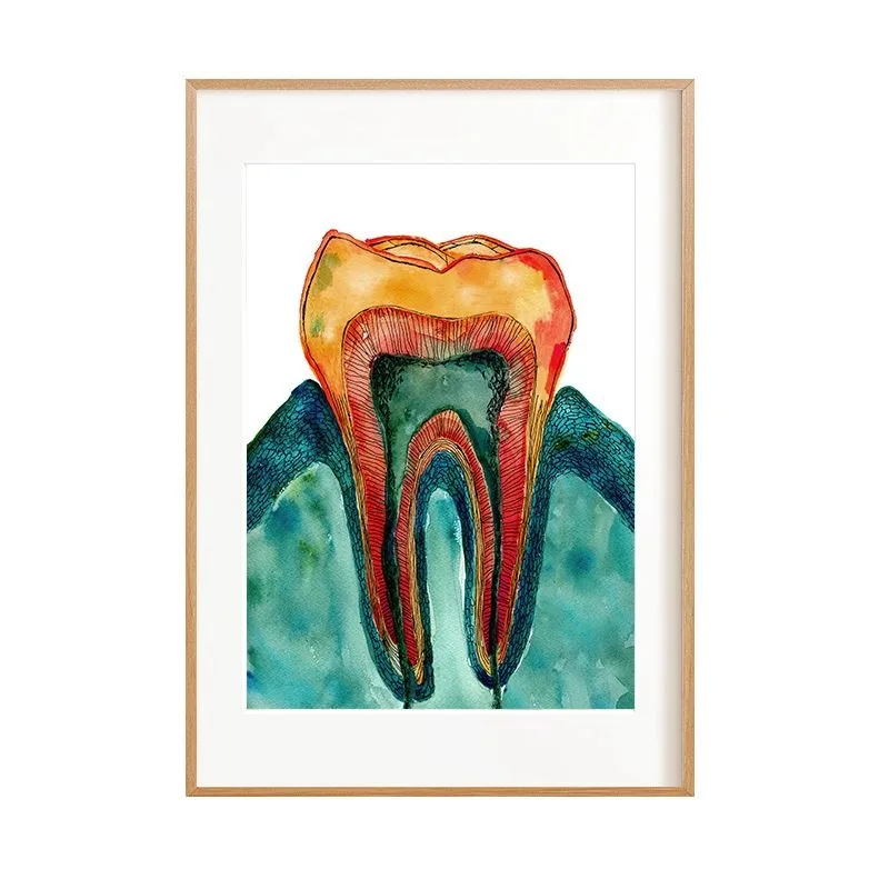 Dental Hospital Clinic Wall Decoration Painting Children Oral Tooth Implant Cartoon Teach Poster Pictures Canvas Home Decor