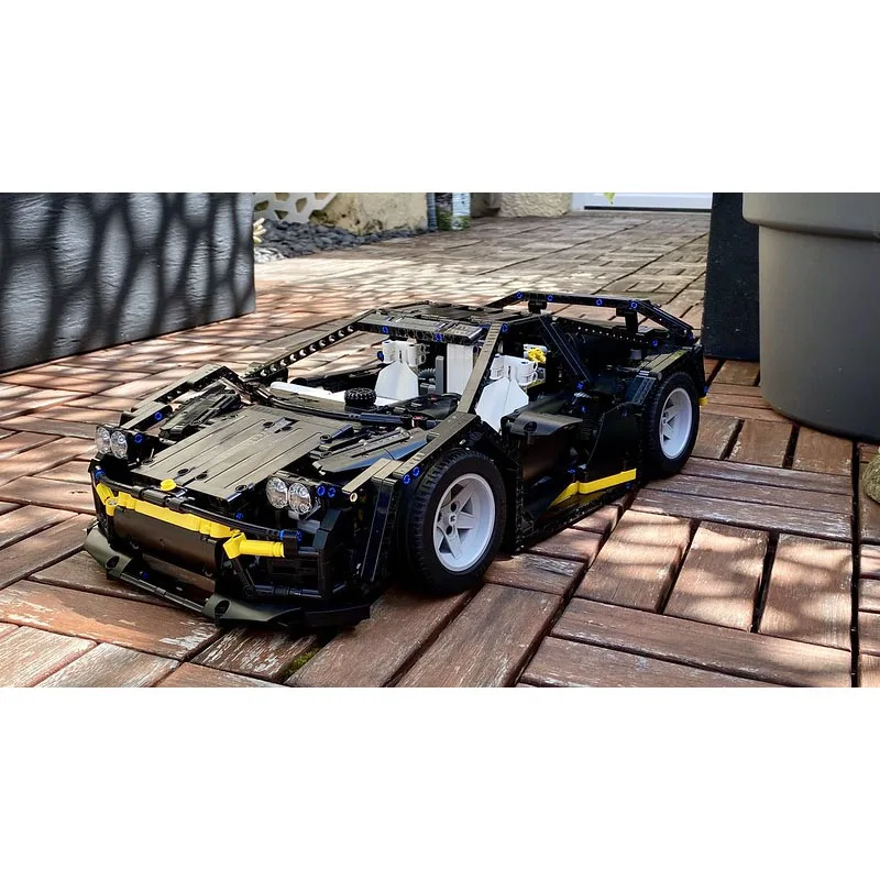 MOC-106519 Nero Rimasterizzato Supercar Assemblaggio Cuciture Building Block Modello 2395 Parti MOC Creativo Ragazzo Building Block Giocattolo Regalo