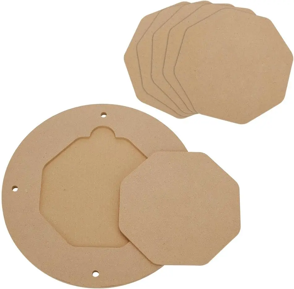 Binnenknuppel voor aardewerkwiel 12 "ronde draagbare klei wigplank met 6 stuks 7,8" zeshoekige pads ronde klei gooien vleermuizen