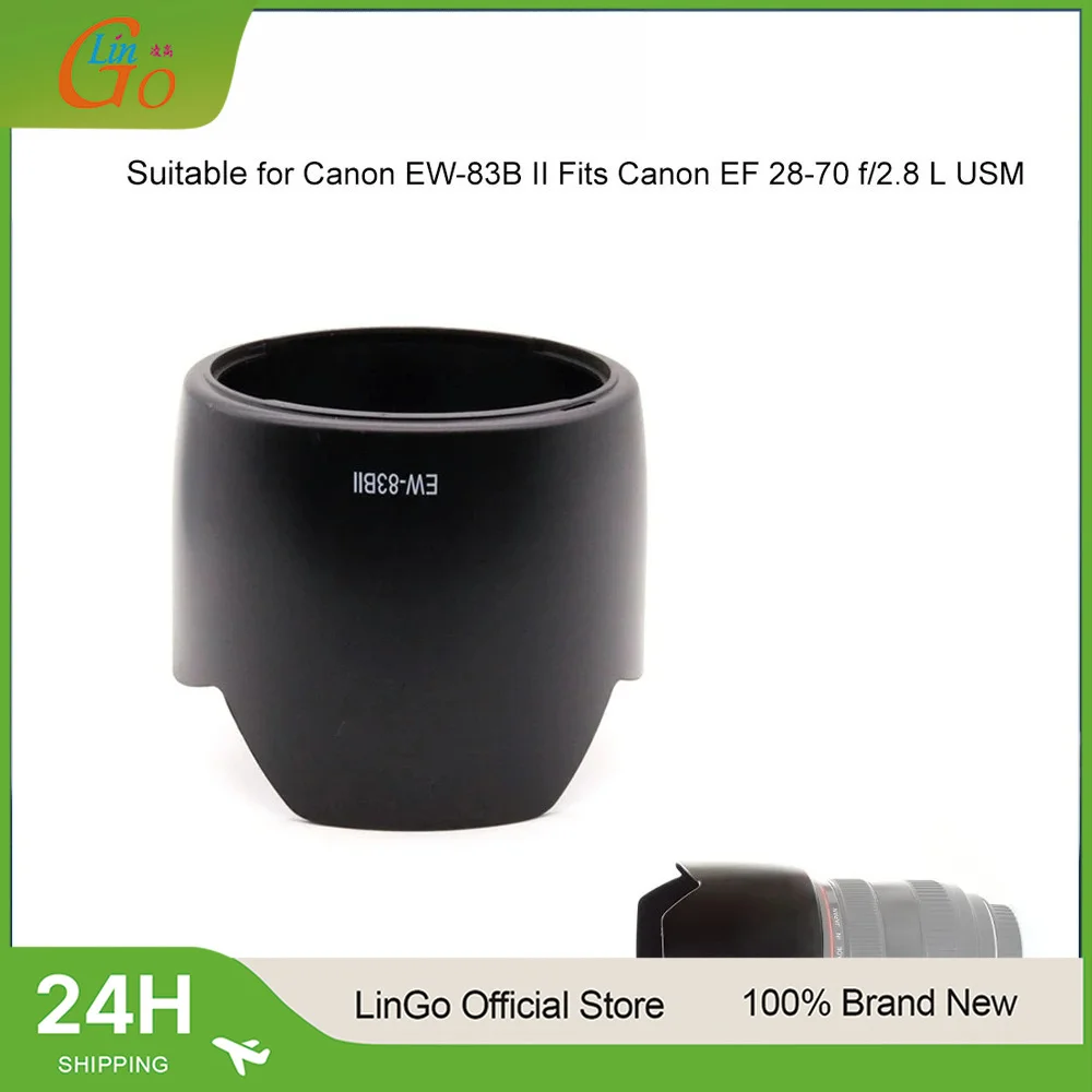 LinGo Bayonet Lens Hood For EW-83B II Replace For Canon EF 28-70mm f/2.8L Replacement Accessories