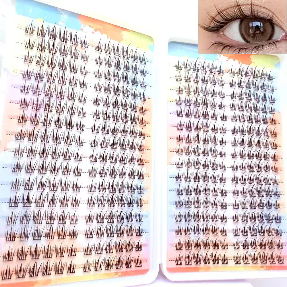 Hot Sales DIY Makeup 384 PCS Lash Clusters  Eyelash Book 32 Rows False Eyelashes Extension For Beauty