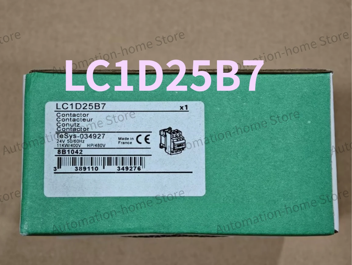 

Brand New Original LC1D25B7 Contactor: 3 Phase 3 NO, 24VAC 50/60Hz Coil Fast Delivery
