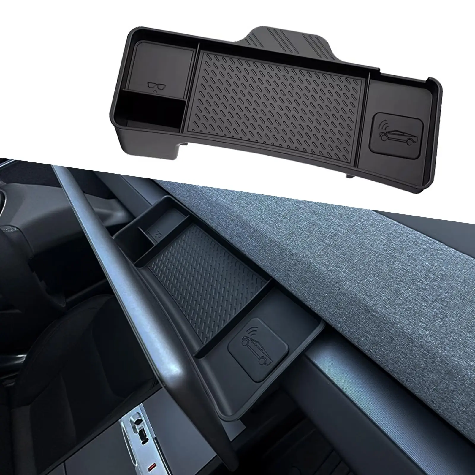 For Tesla Model YL/Model 3 Highland/Model Y Juniper 2025+ Silicone Console Phone ETC Storage Tray Organizer