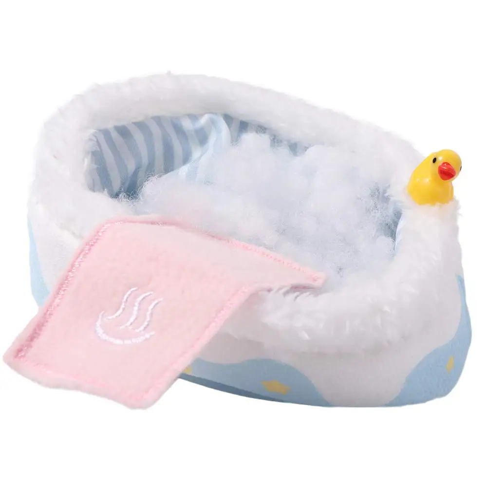 

Mini Furniture Cotton Doll Bathtub Scene Decor Desktop Decoration Doll Sleeping Bag Ornament Kawaii 10cm Doll Bathtub Nunu Doll
