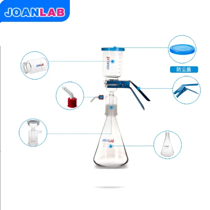 JOANLAB 1000ml Vacuum Filtration Apparatus+Oil-free Diaphragm Vacuum Pressure Pump LAB Solvent Filtration Apparatus