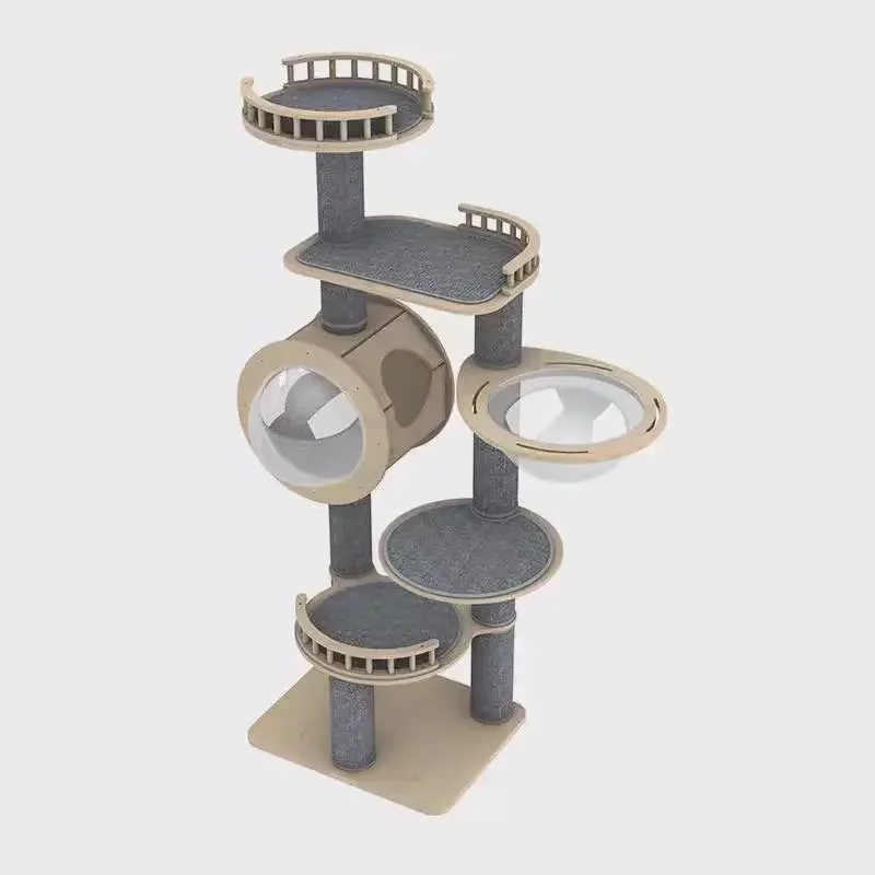 Cat climbing frame cat litter integrated cat toys to amuse  and relieve boredom