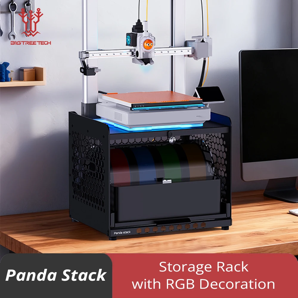 

BIGTREETECH Panda Stack Filament Storage Rack with RGB Decoration Light Support Bambu Lab A1/A1mini AMS for 3D Printer Parts